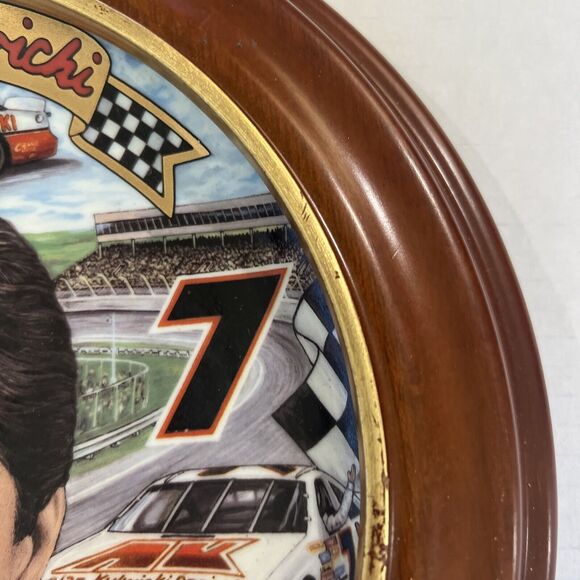 Alan Kulwicki #7 Collector Plate Series Ltd Edition with 11" Round Wood Frame - Picture 3 of 9